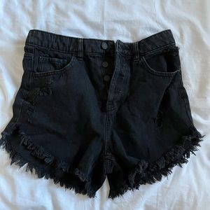 Wild Fable Black Distressed Jean Shorts